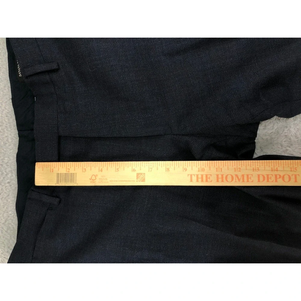 Banana Republic Pants Men 35x36 Navy Blue Italian Wool Modern Slim Fit Dress